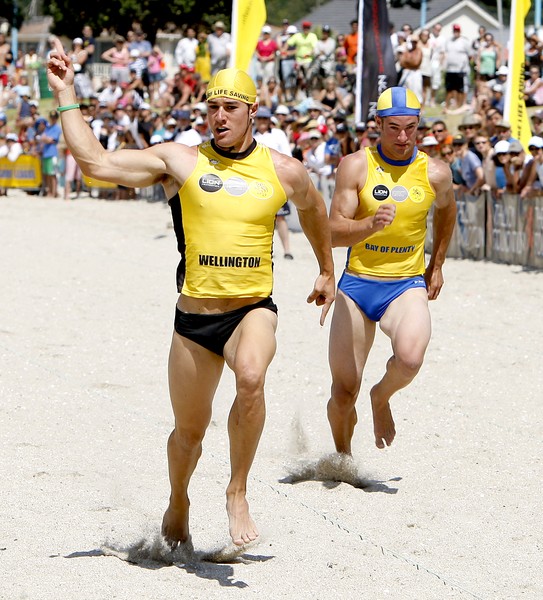 Wellington sprinter Ben Willis (left) and Bay of Plenty's Chelsea Maples will be key figures on the beach for the New Zealand surf lifesaving team in Germany.